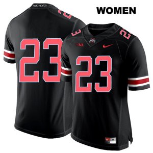 Women's NCAA Ohio State Buckeyes Jahsen Wint #23 College Stitched No Name Authentic Nike Red Number Black Football Jersey IN20A24IX